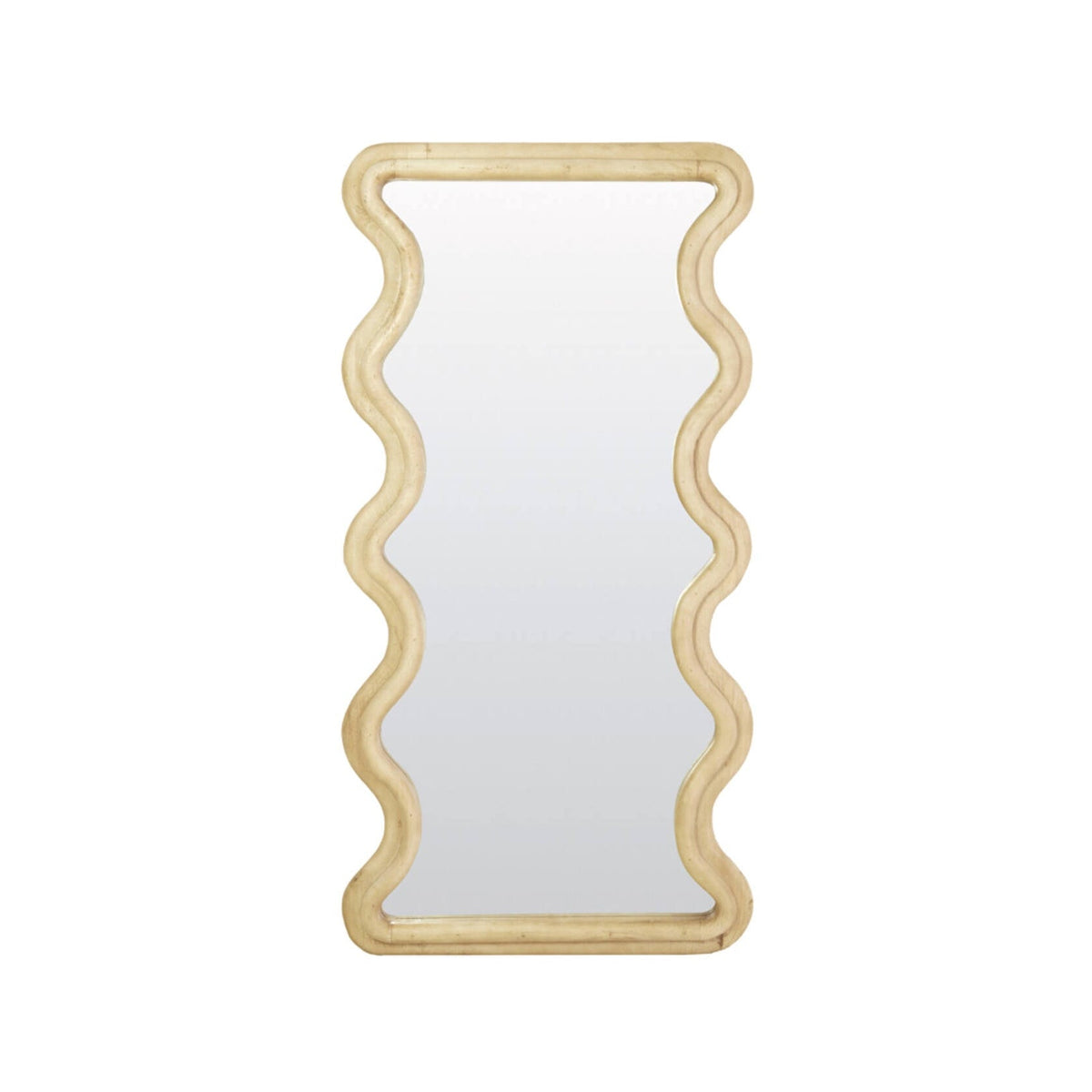Aliva Matt Natural Wood Full Length Leaner Mirror 160cm