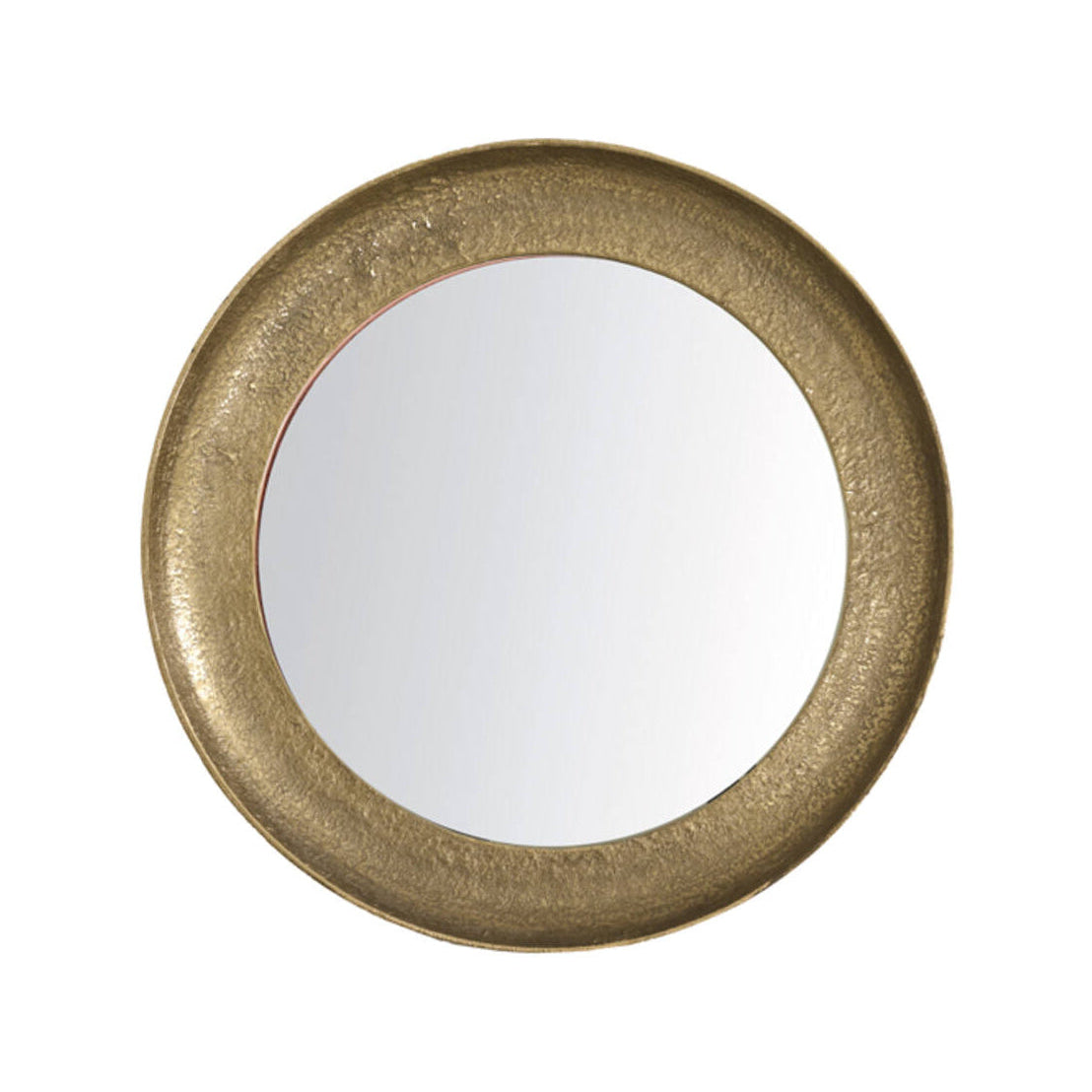 Nazara Antique Bronze Metal Round Wall Mirror 58cm