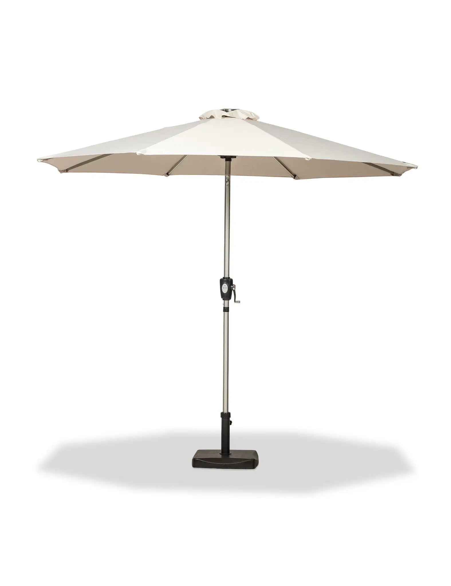 Crank & Tilt LED Strip Parasol - Ivory