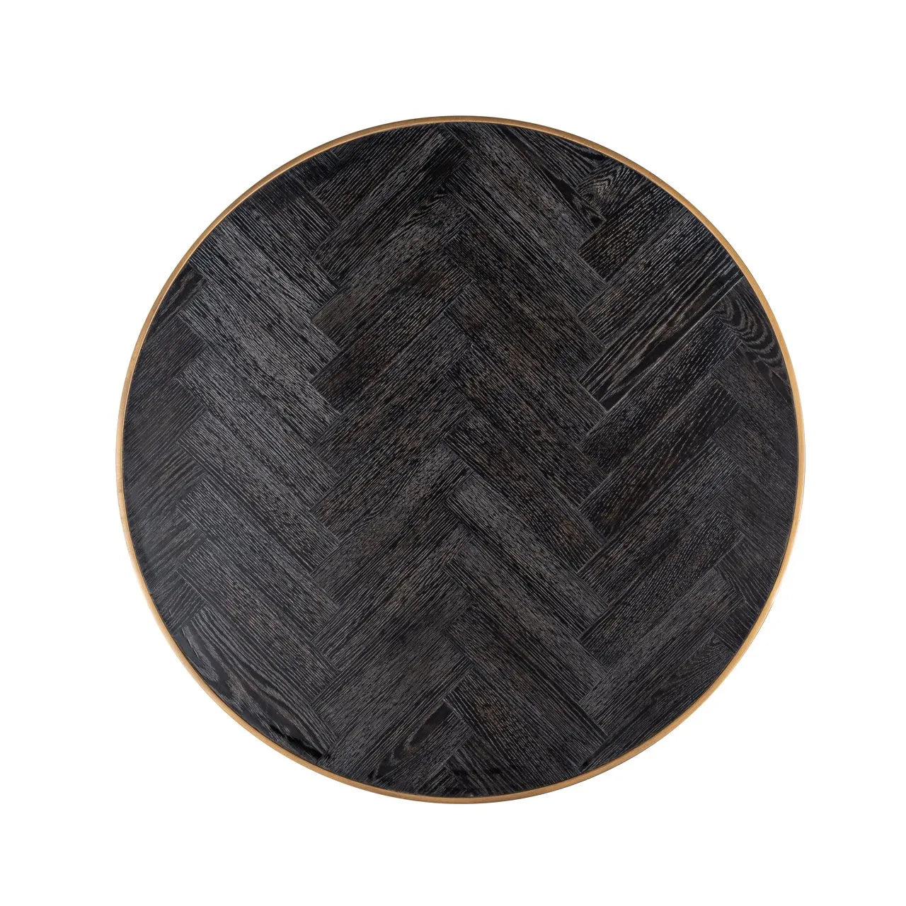 Set of 2 Richmond Interiors Blackbone Gold Black Rustic Oak Wood Coffee Table Nest