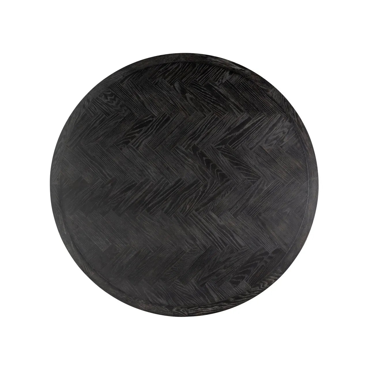 Richmond Interiors Blackbone Brass Black Rustic Oak Wood Round Dining Table 140cm