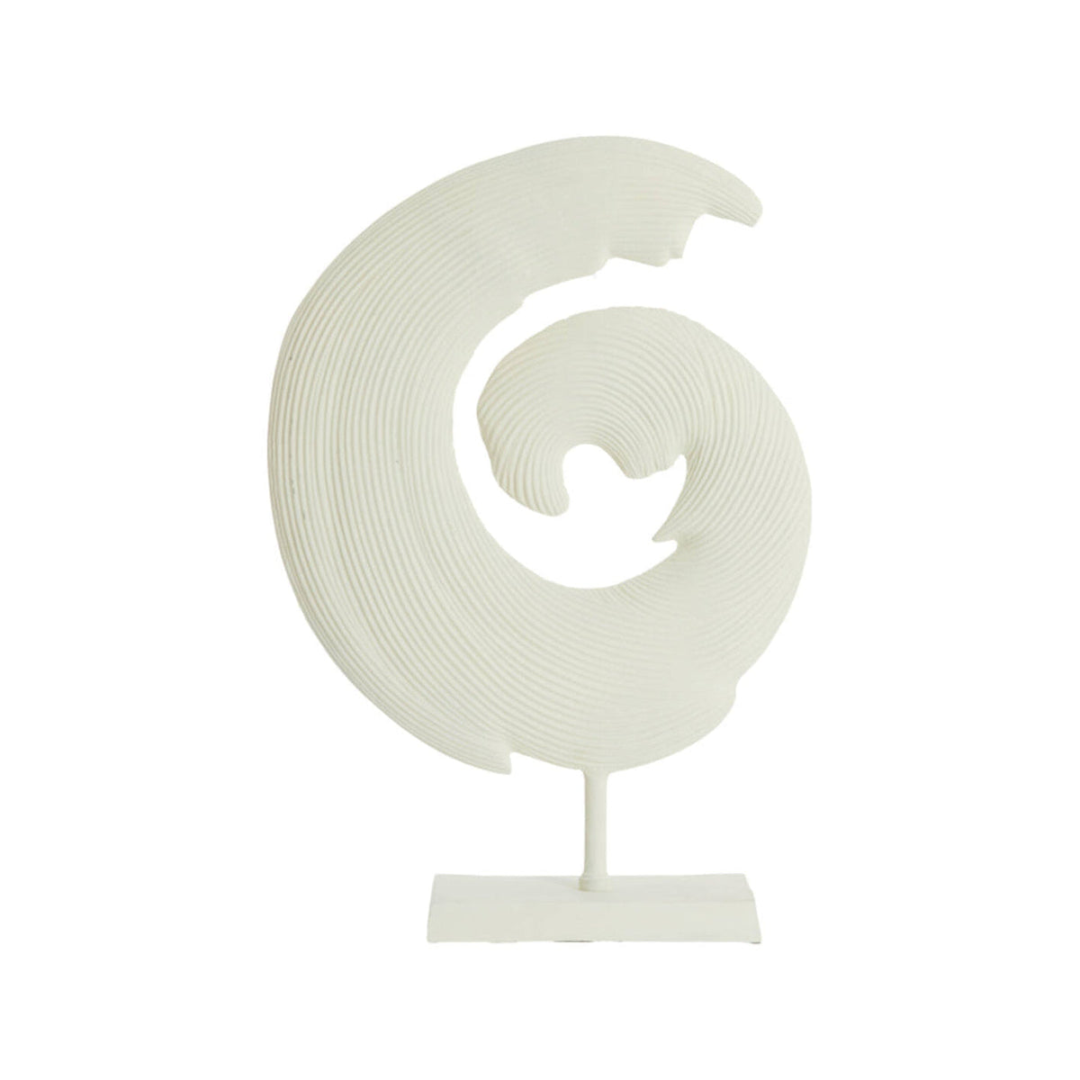 Shwiba Cream Metal Ornament on Stand