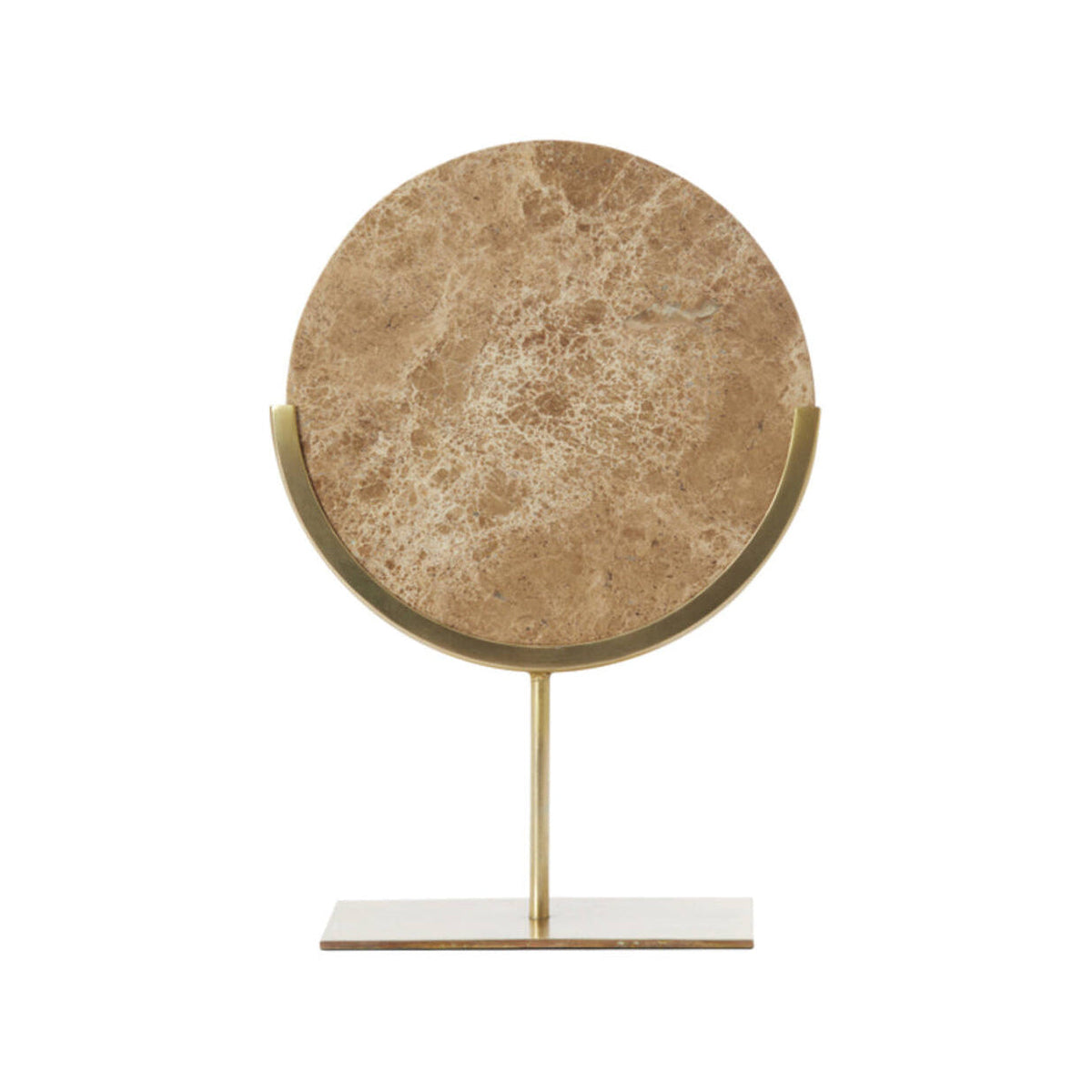 Moreno Brown Marble & Antique Bronze Ornament on Stand 38.5cm
