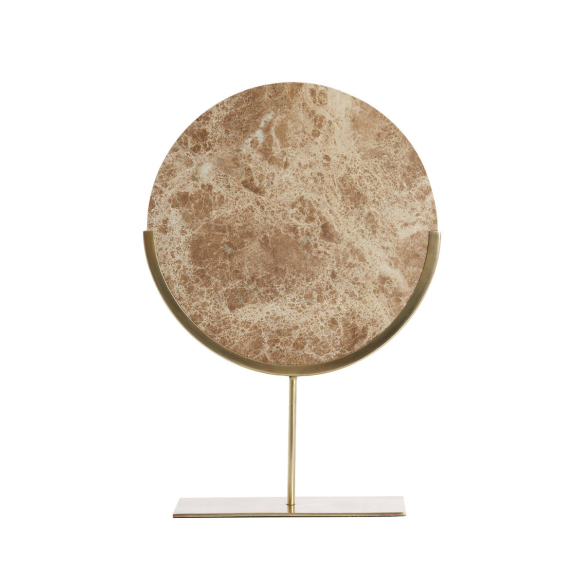 Moreno Brown Marble & Antique Bronze Ornament on Stand 51.5cm