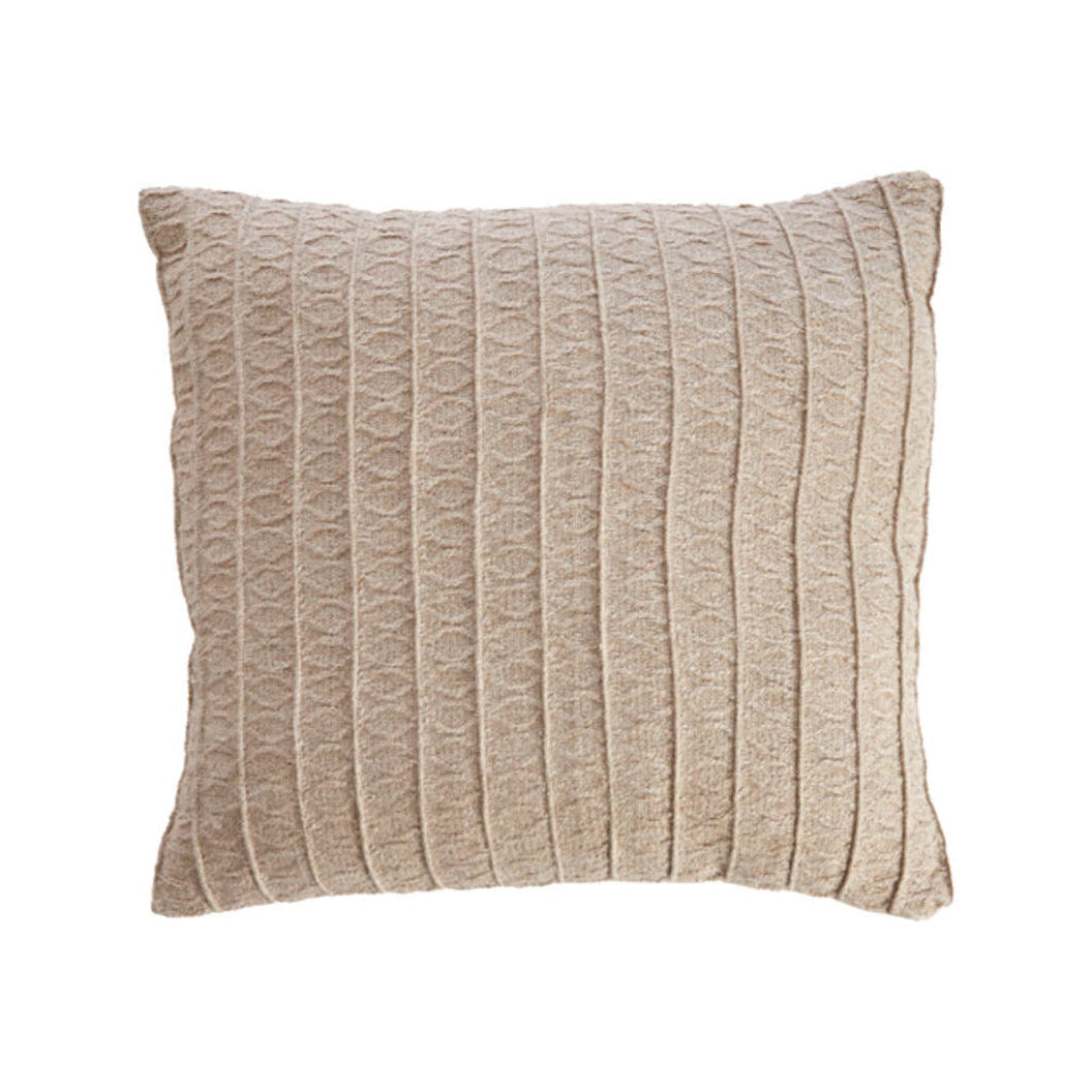 Sarmato Beige Striped Square Cushion 45x45cm