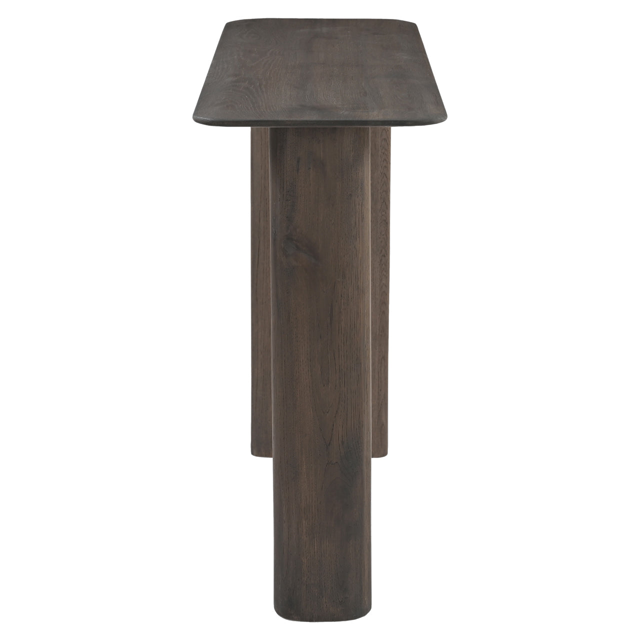 Richmond Interiors Castello Smoked Brown Oak Wood Console Table