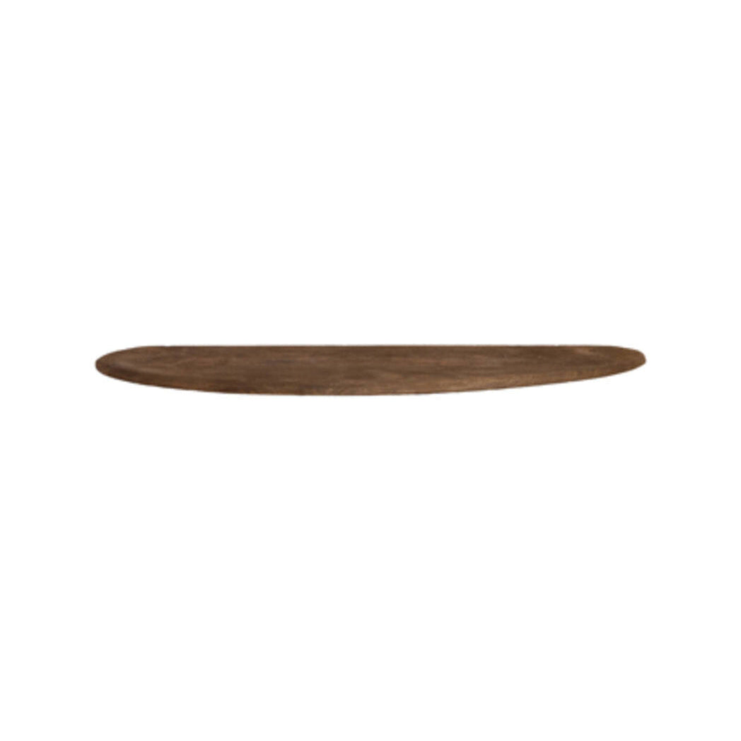 Ginosu Matt Dark Brown Wood Wall Shelf 70cm
