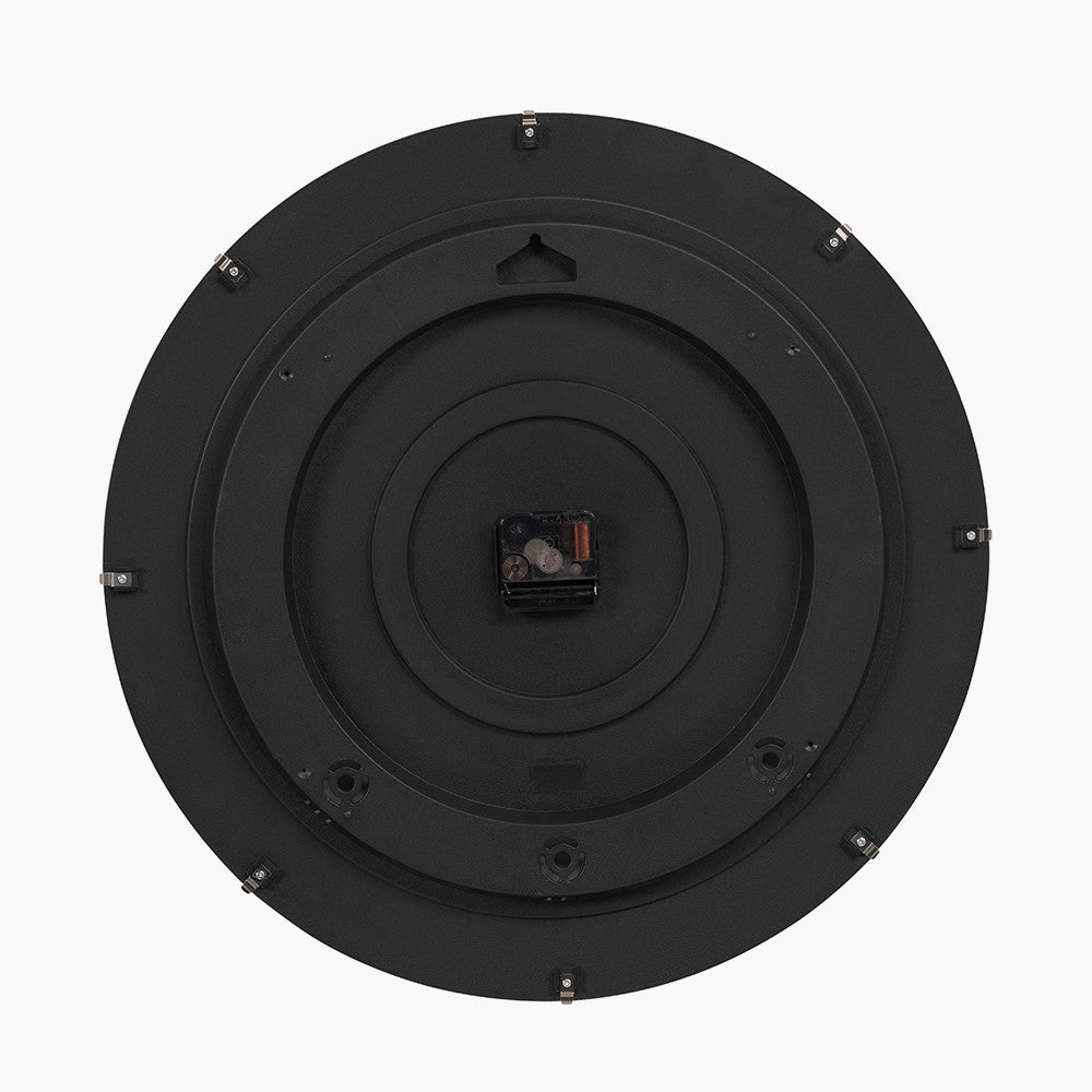 Black & Gold 2 Piece Open Wall Clock