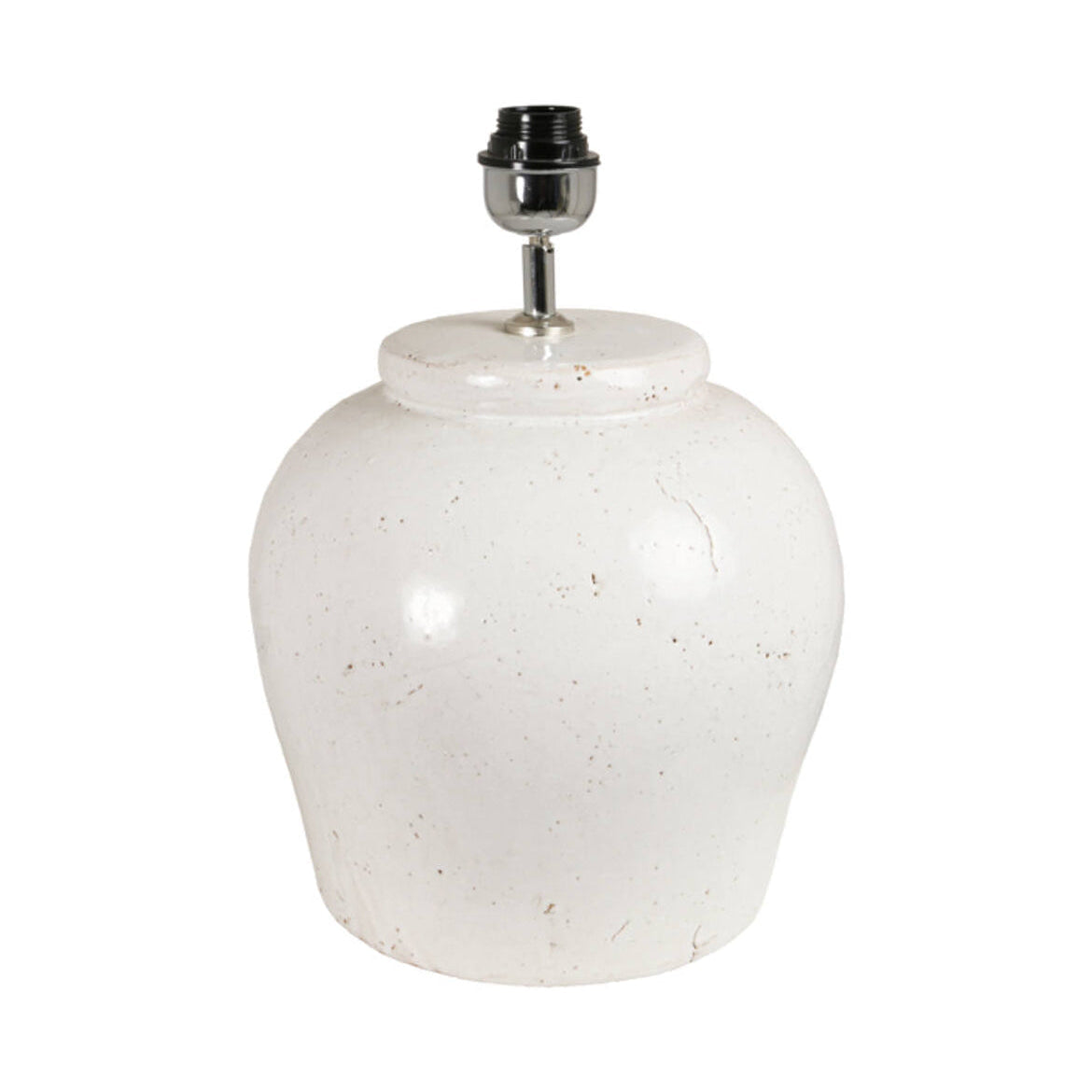 Etna Antique White Ceramic Table Lamp Base