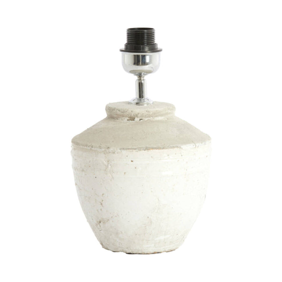 Toba Antique White Ceramic Table Lamp Base 30cm
