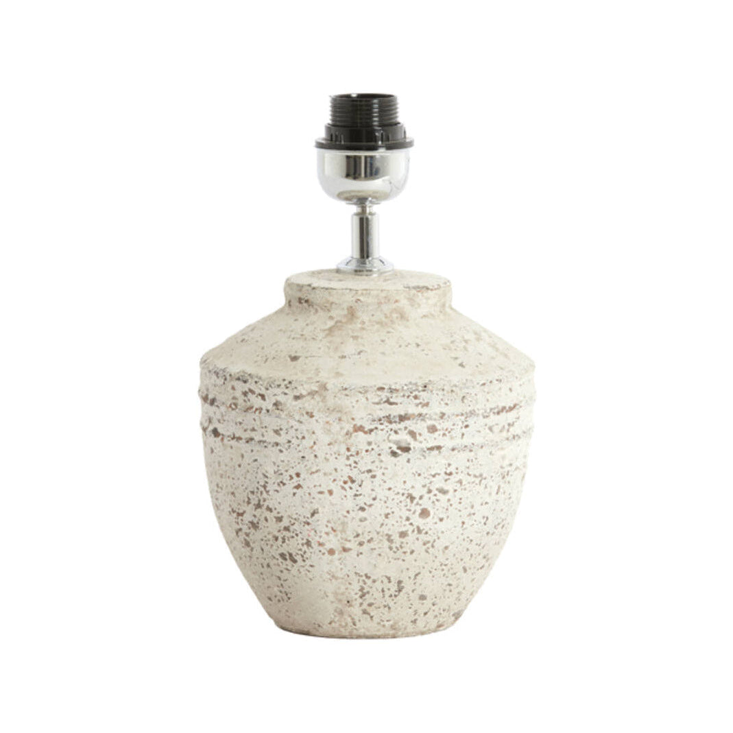 Toba Antique Grey Ceramic Table Lamp Base 30cm