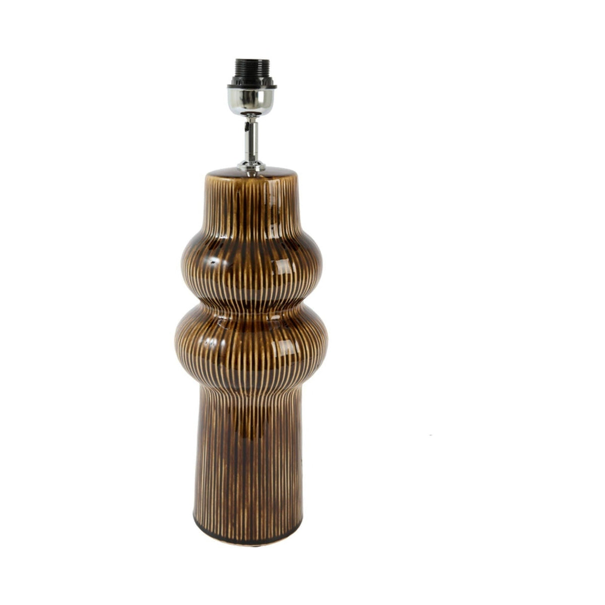 Rouca Dark Brown Ceramic Table Lamp Base