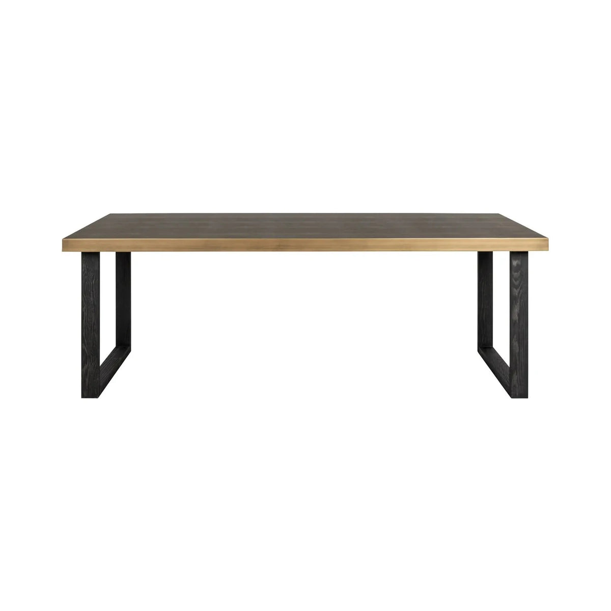 Richmond Interiors Bloomville Grey Shagreen & Gold Rectangle Dining Table | 8 Seater