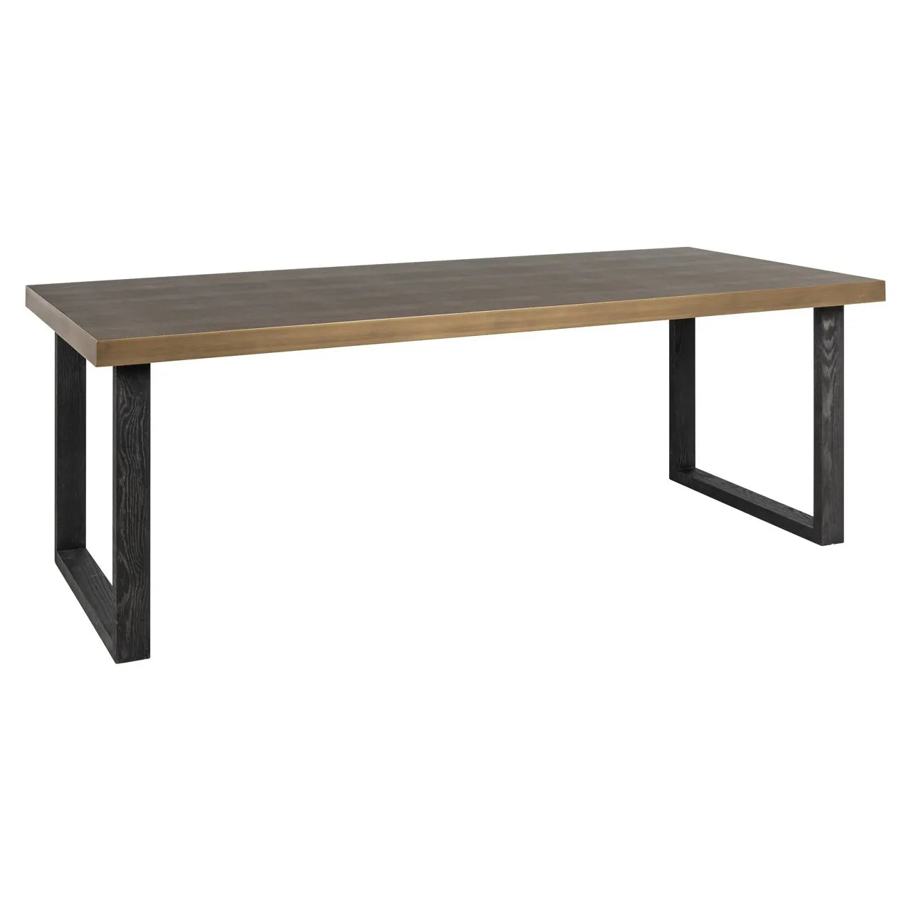 Richmond Interiors Bloomville Grey Shagreen & Gold Dining Table | 10 Seater