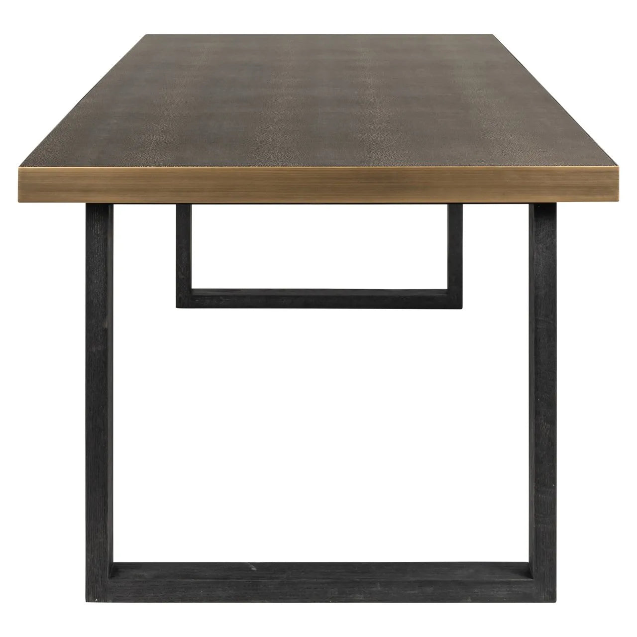 Richmond Interiors Bloomville Grey Shagreen & Gold Dining Table | 10 Seater