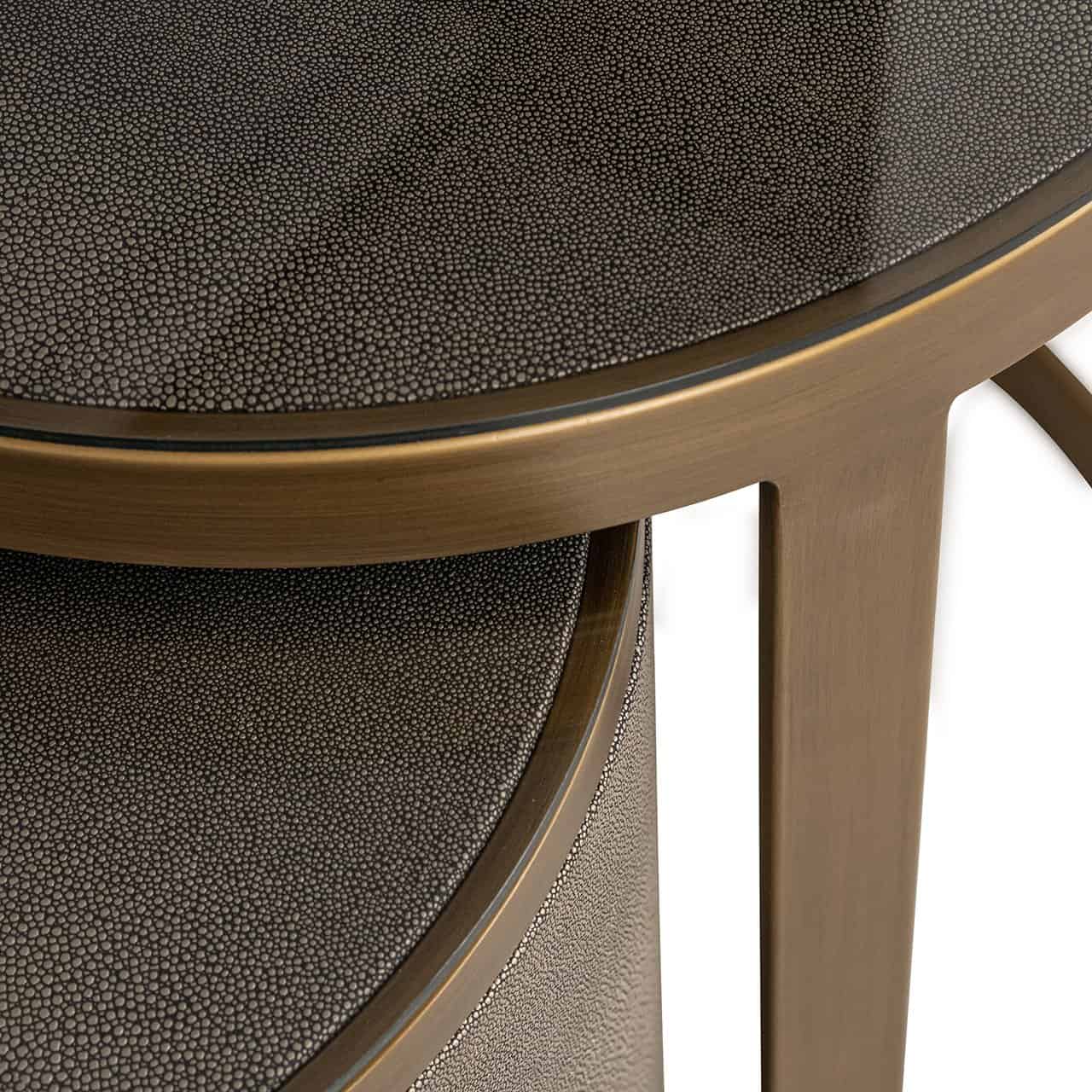 End table Bloomville set of 2 incl. glass (Gold)