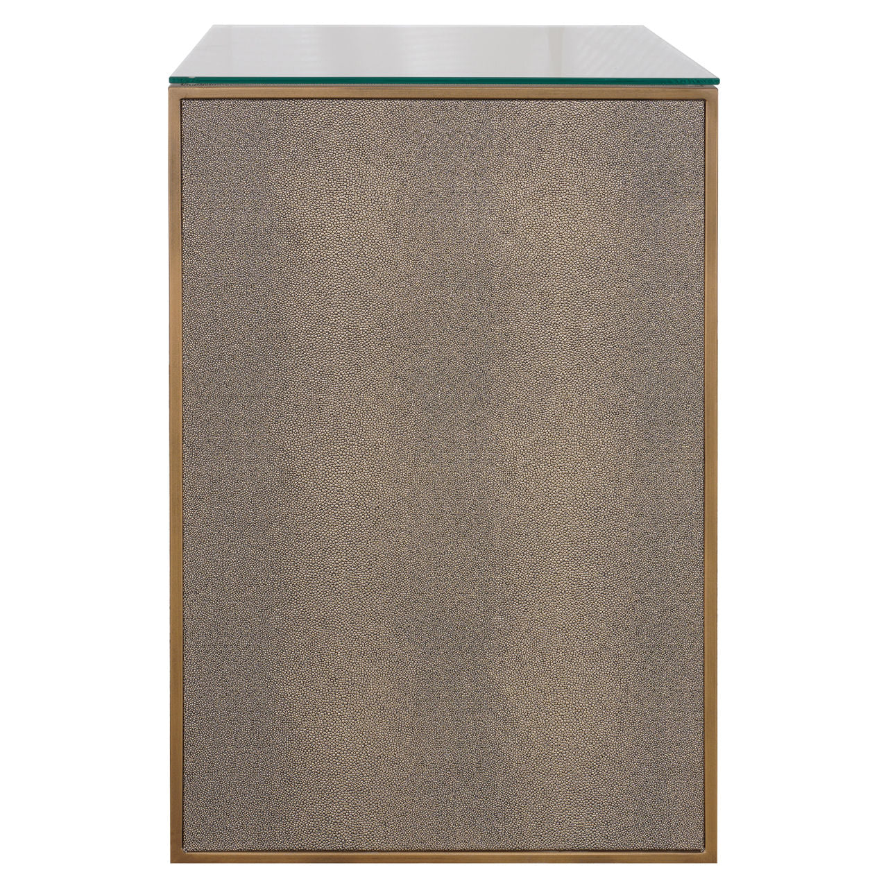 Nightstand Bloomville brown incl. glass top