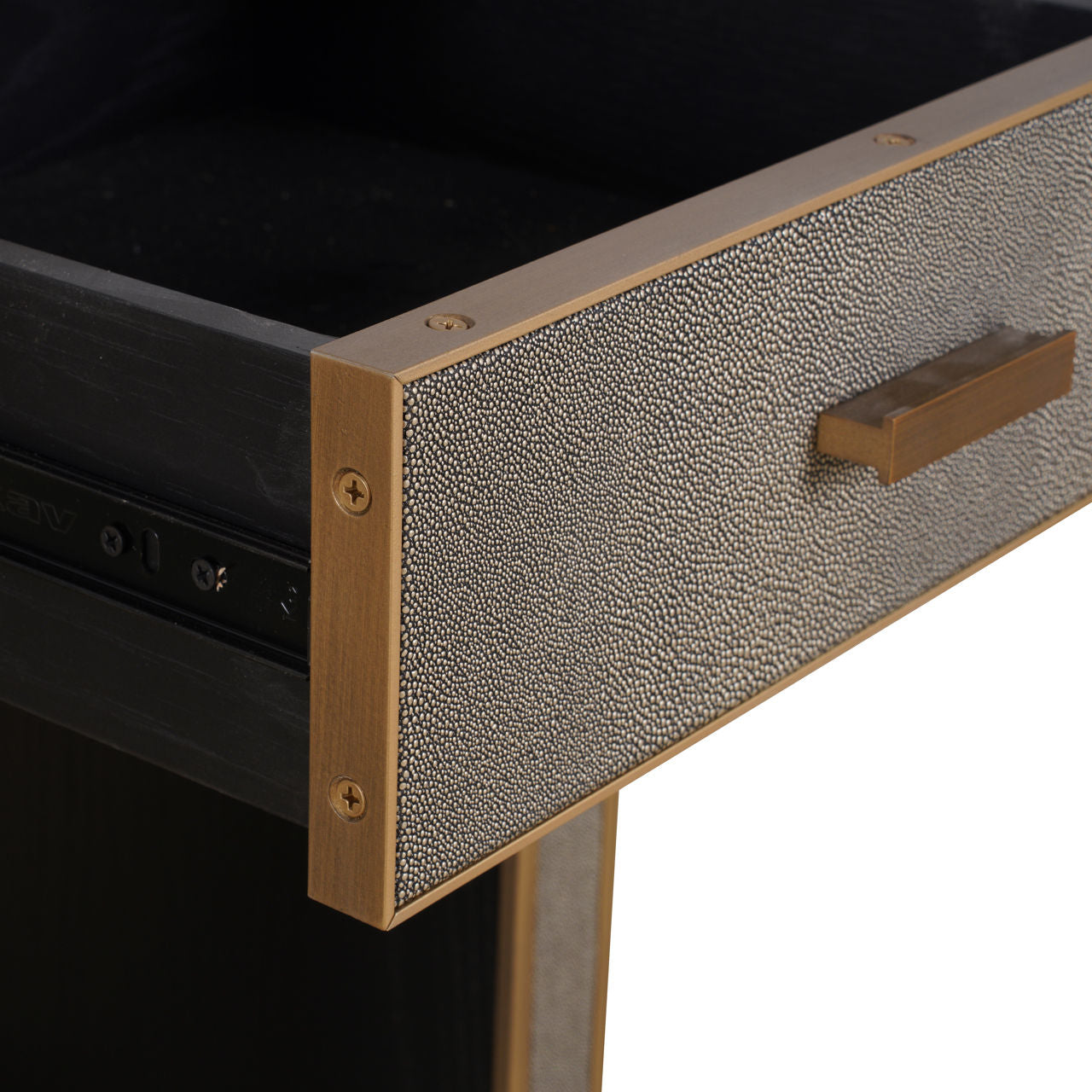 Nightstand Bloomville brown incl. glass top