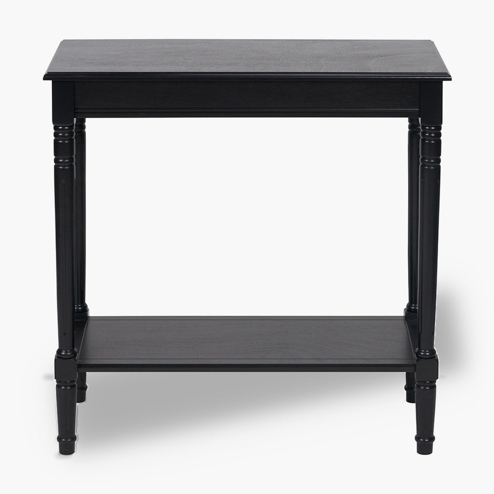 Heritage Black Pine Wood Console Table