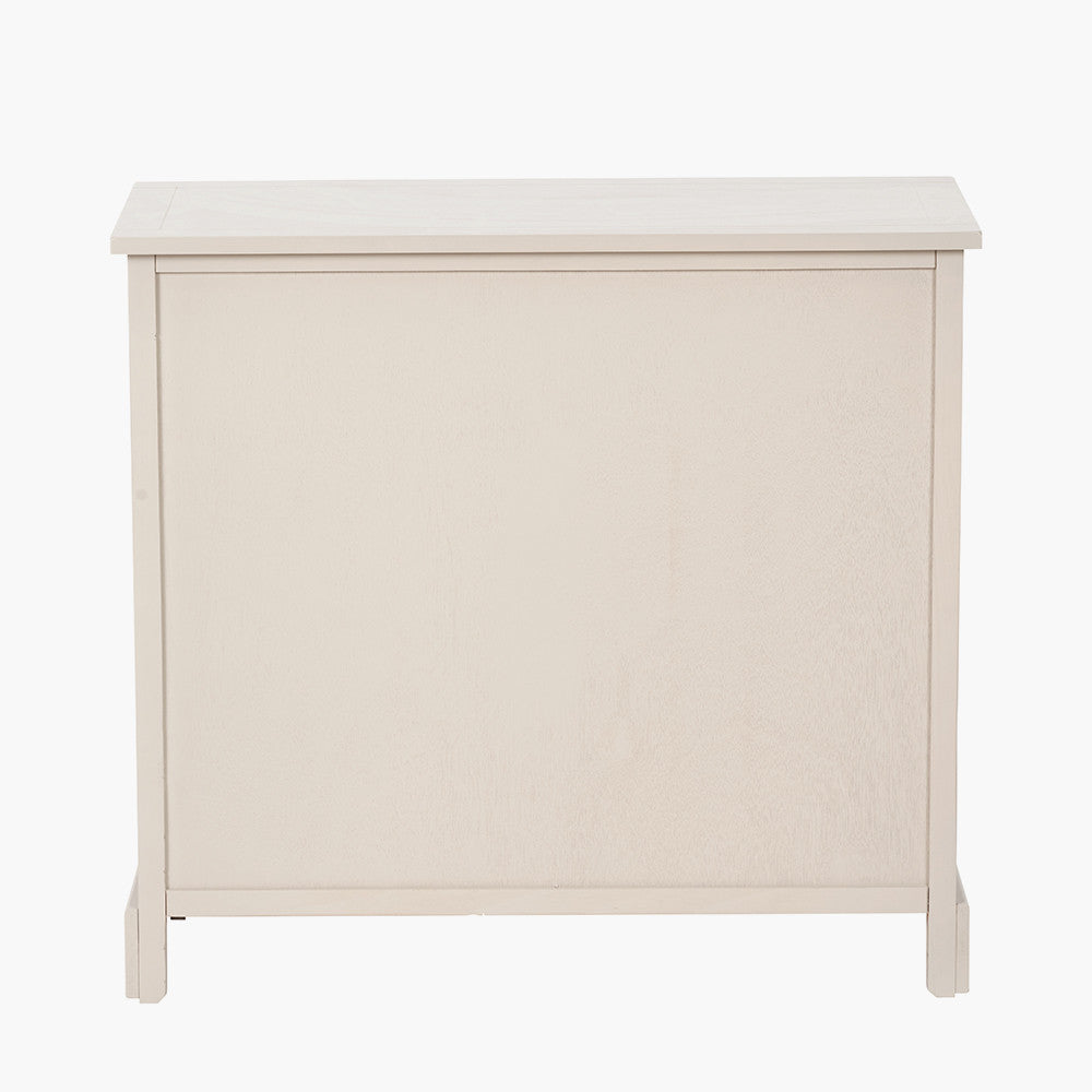 Devonshire Putty Grey Pine Wood with 4 Baskets Sideboard