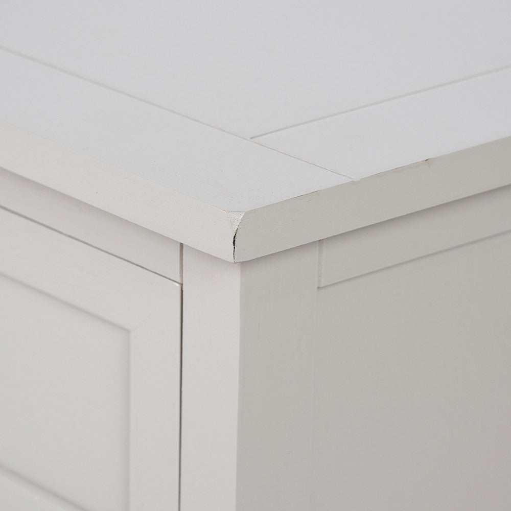 Devonshire Putty Grey Pine Wood Sideboard with 3 Baskets