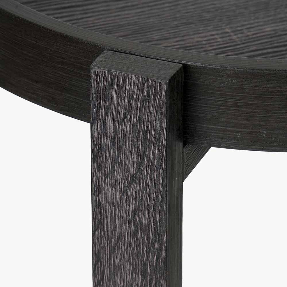 Marmara Dark Grey Oak Wood Side Table