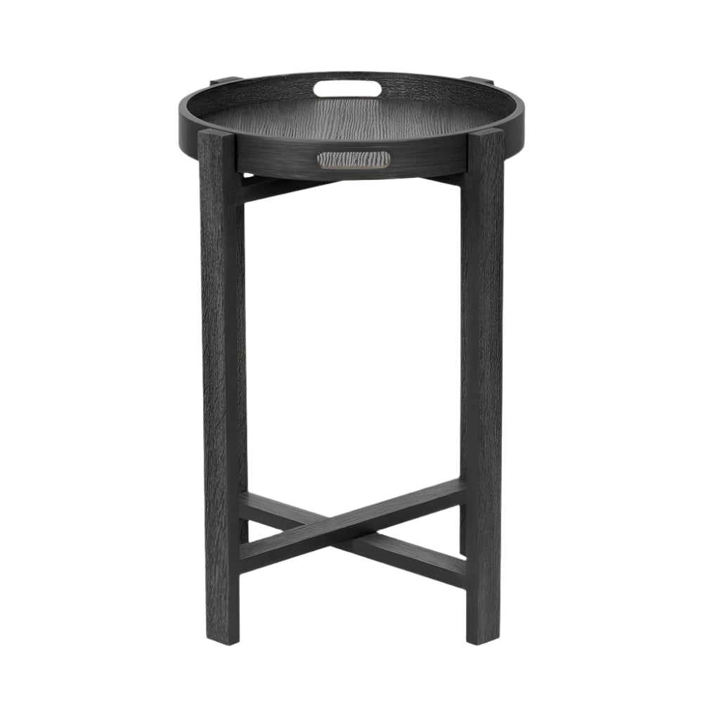 Marmara Dark Grey Oak Wood Side Table
