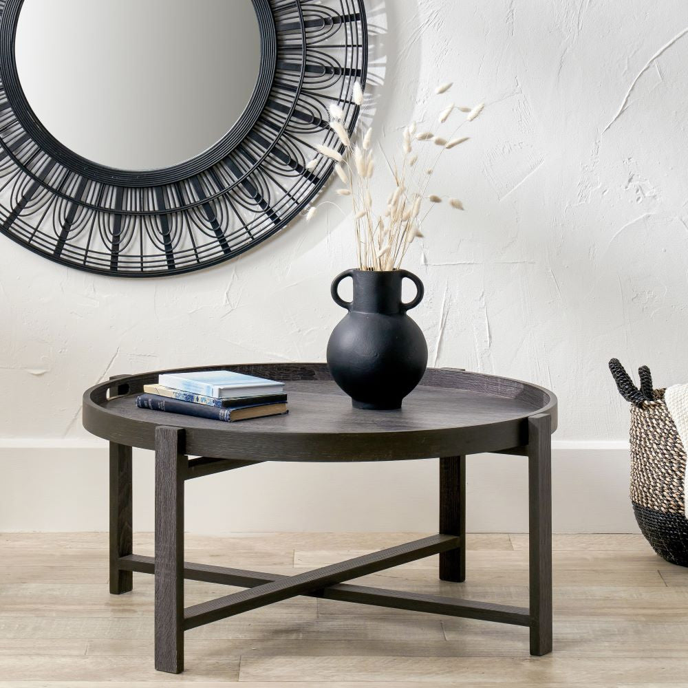 Marmara Dark Grey Oak Wood Coffee Table