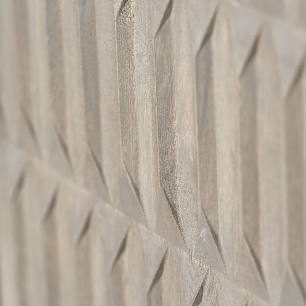 Khao Light Grey Mango Wood 2 Door 6 Niche Display Unit