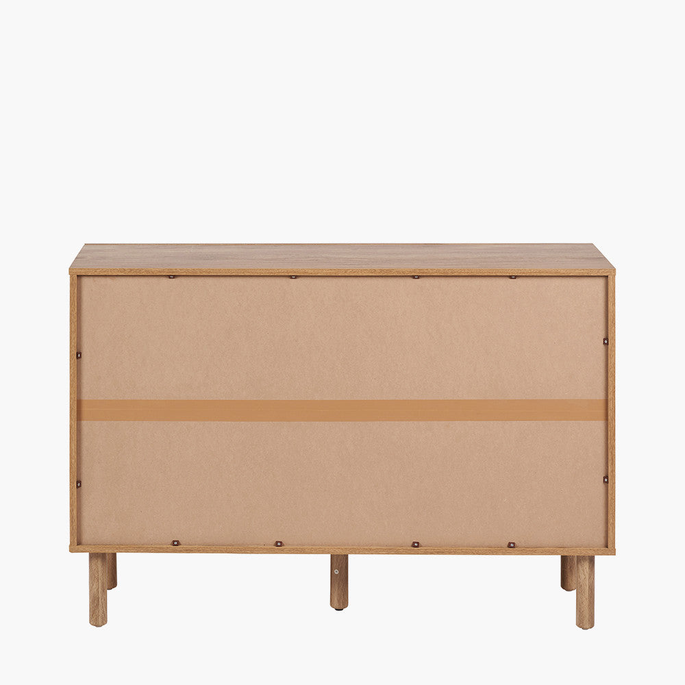 Henrik Natural Wood & Rattan Chest of Drawers