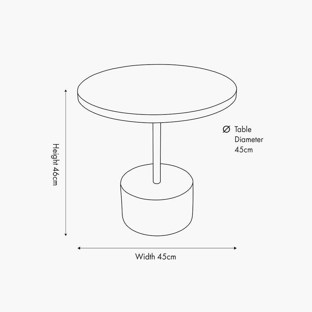 Enzo Black Marble Round Coffee Table