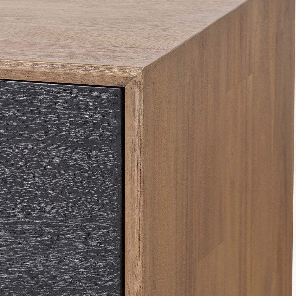 Gio Black & Natural Acacia Wood Sideboard