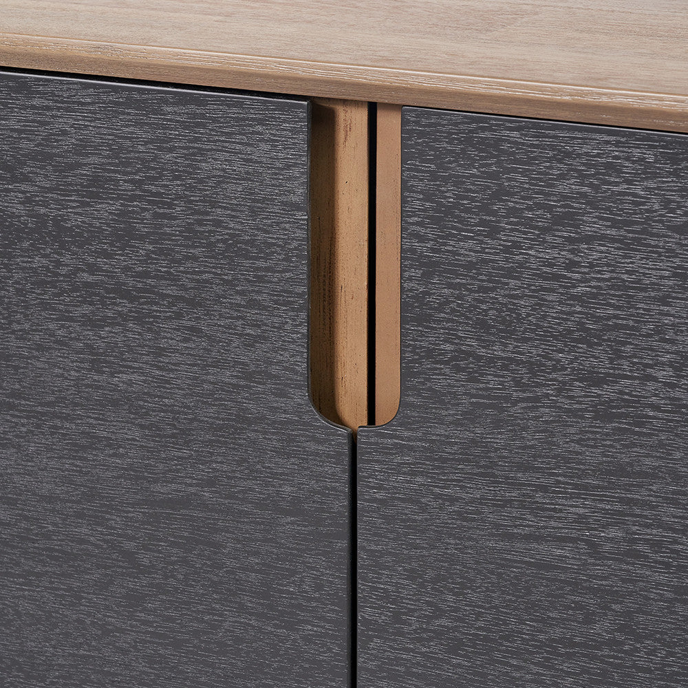 Gio Black & Natural Acacia Wood Sideboard