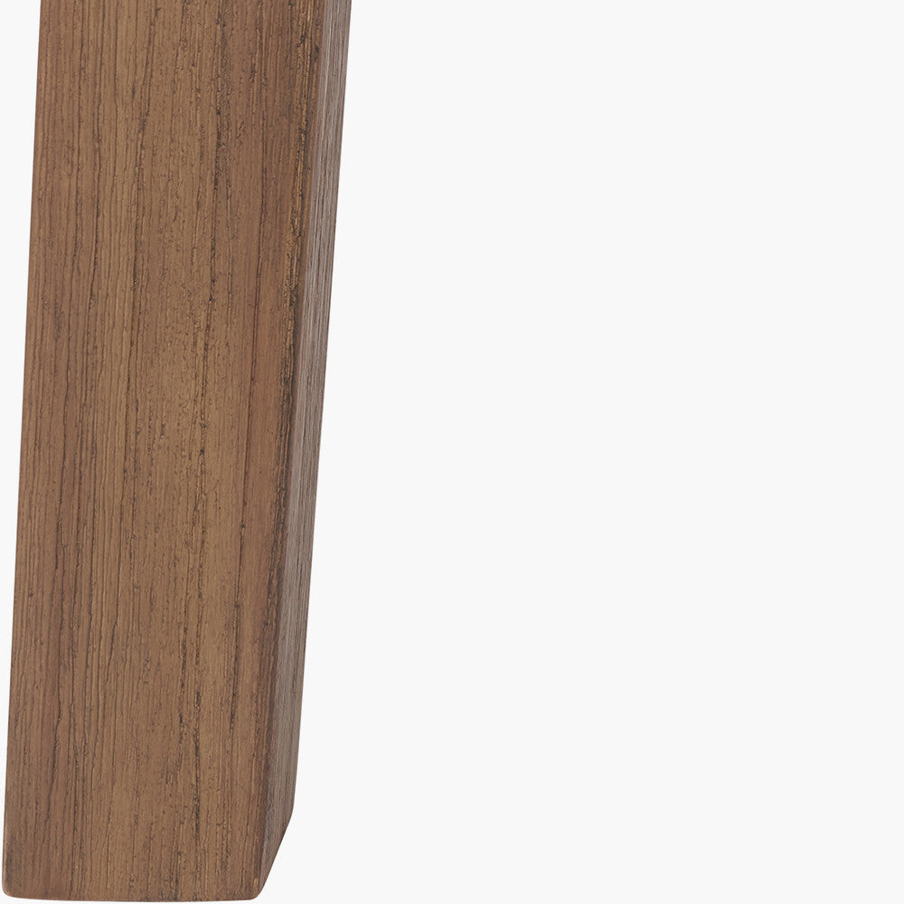 Gio Black & Natural Acacia Wood Rectangle Dining Table | 6 Seater