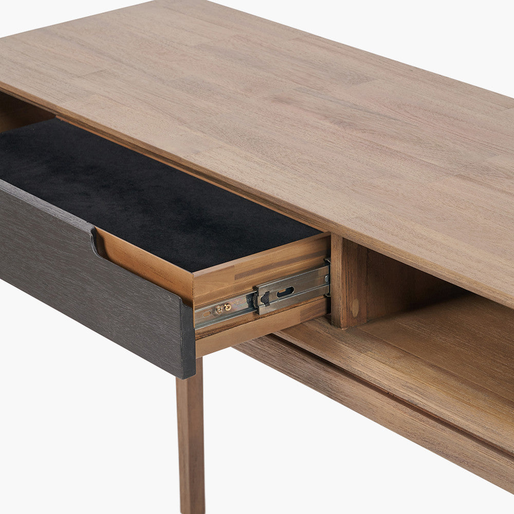 Gio Black & Natural Acacia Wood Console Table