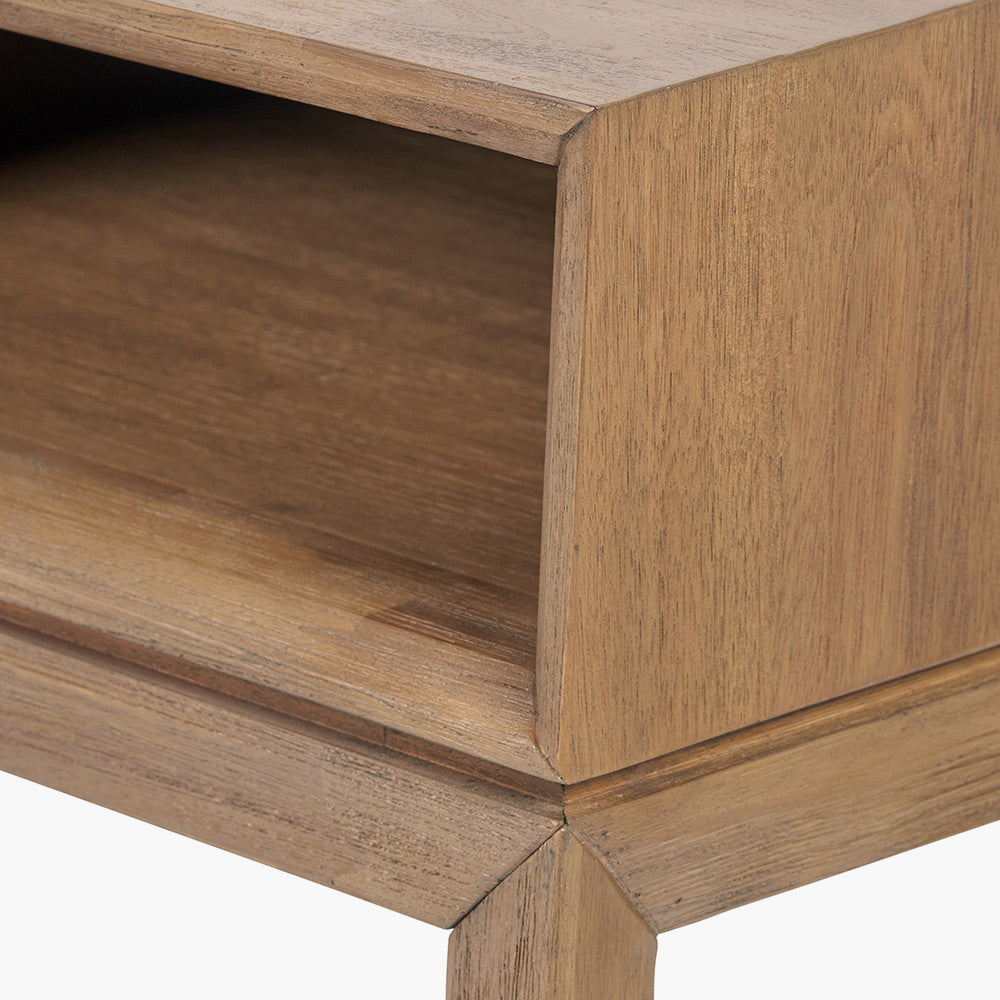 Gio Black & Natural Acacia Wood Console Table