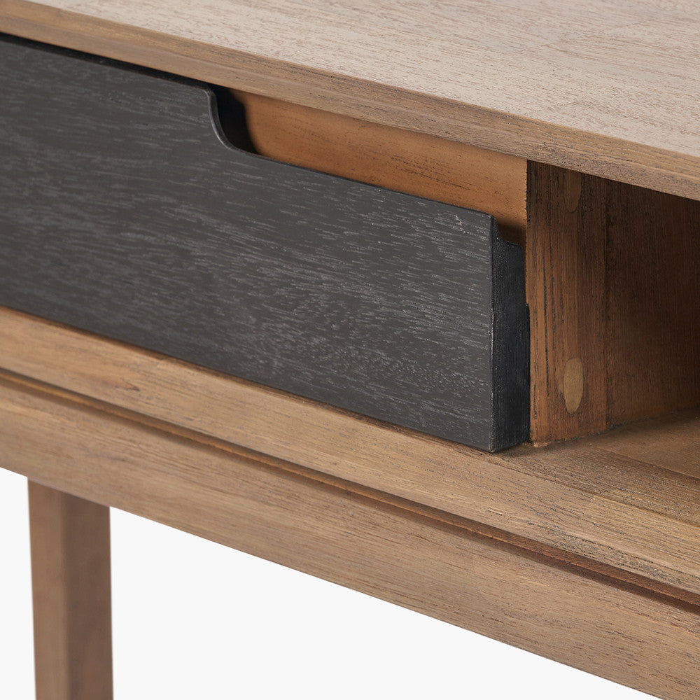 Gio Black & Natural Acacia Wood Console Table