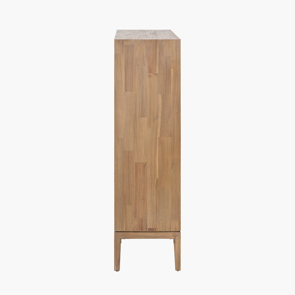Gio Black & Natural Acacia Wood Display Unit