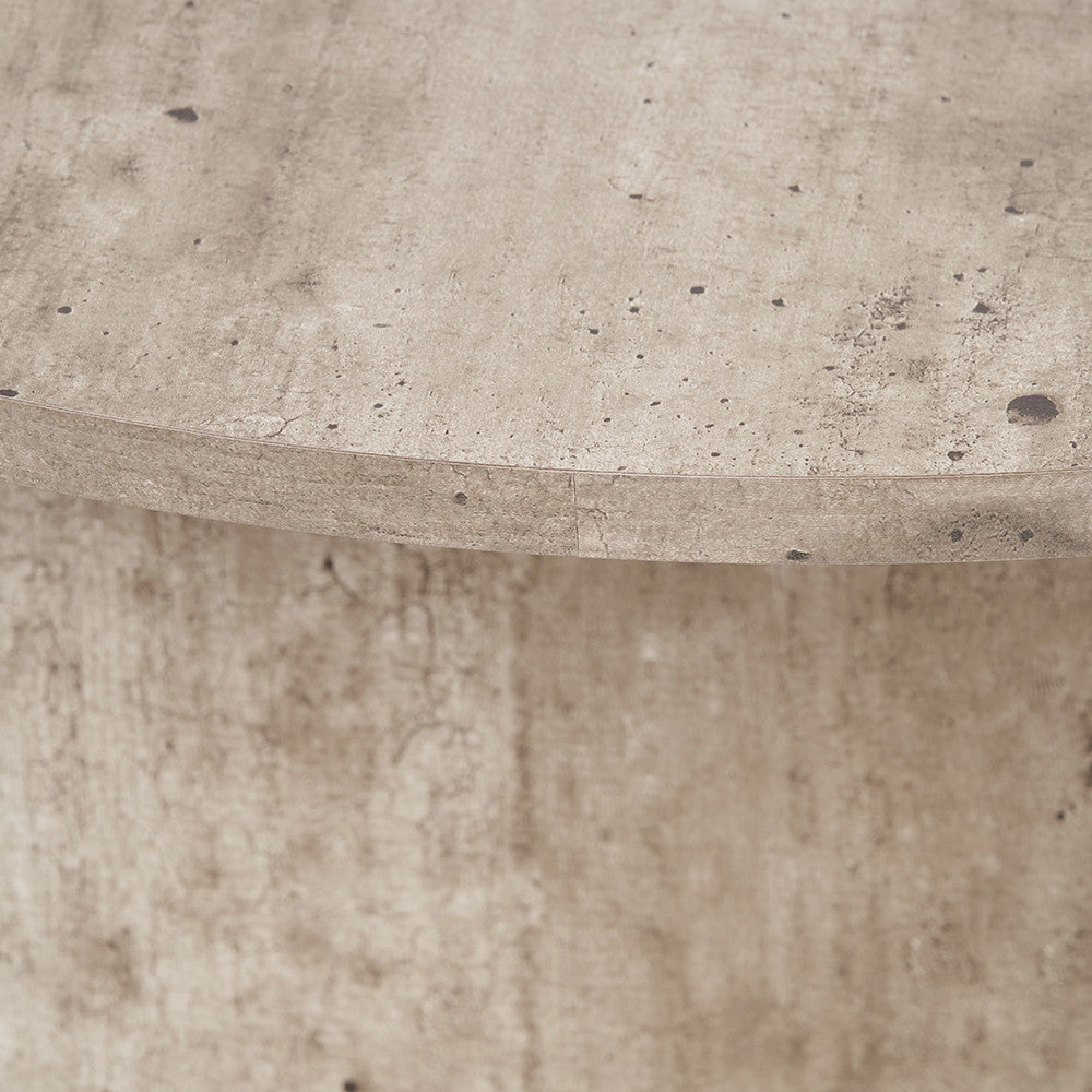 Elkton Concrete Effect Groove Detail Coffee Table