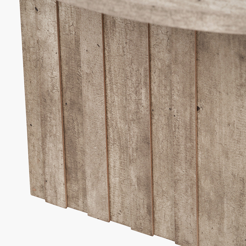 Elkton Concrete Effect Groove Detail Coffee Table