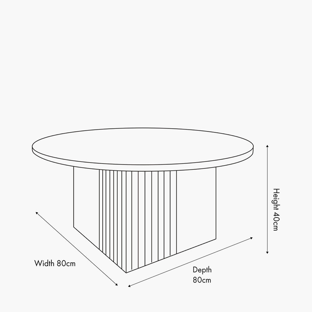 Elkton Concrete Effect Groove Detail Coffee Table