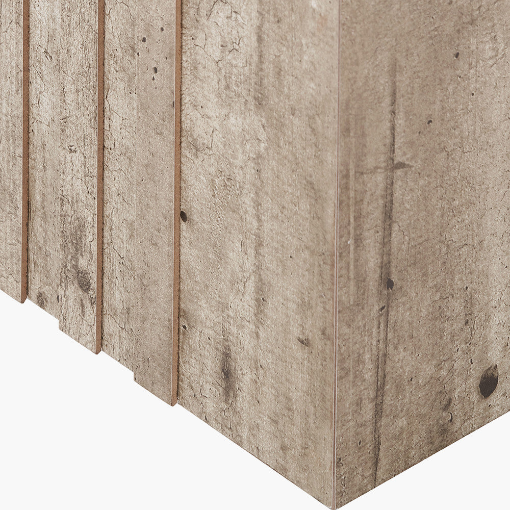 Elkton Concrete Effect Groove Detail Side Table