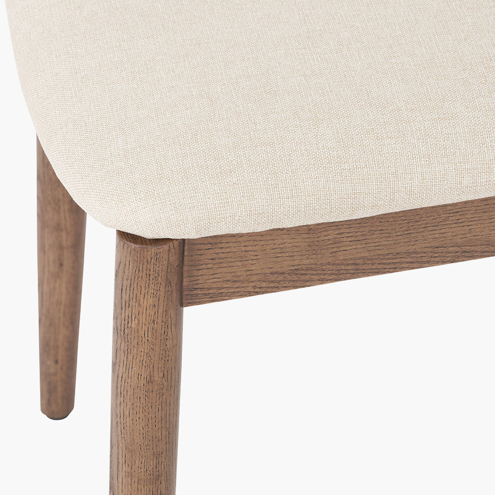 Elias Dark Ash Wood Retro Rectangle Dining Set with 6 Chairs