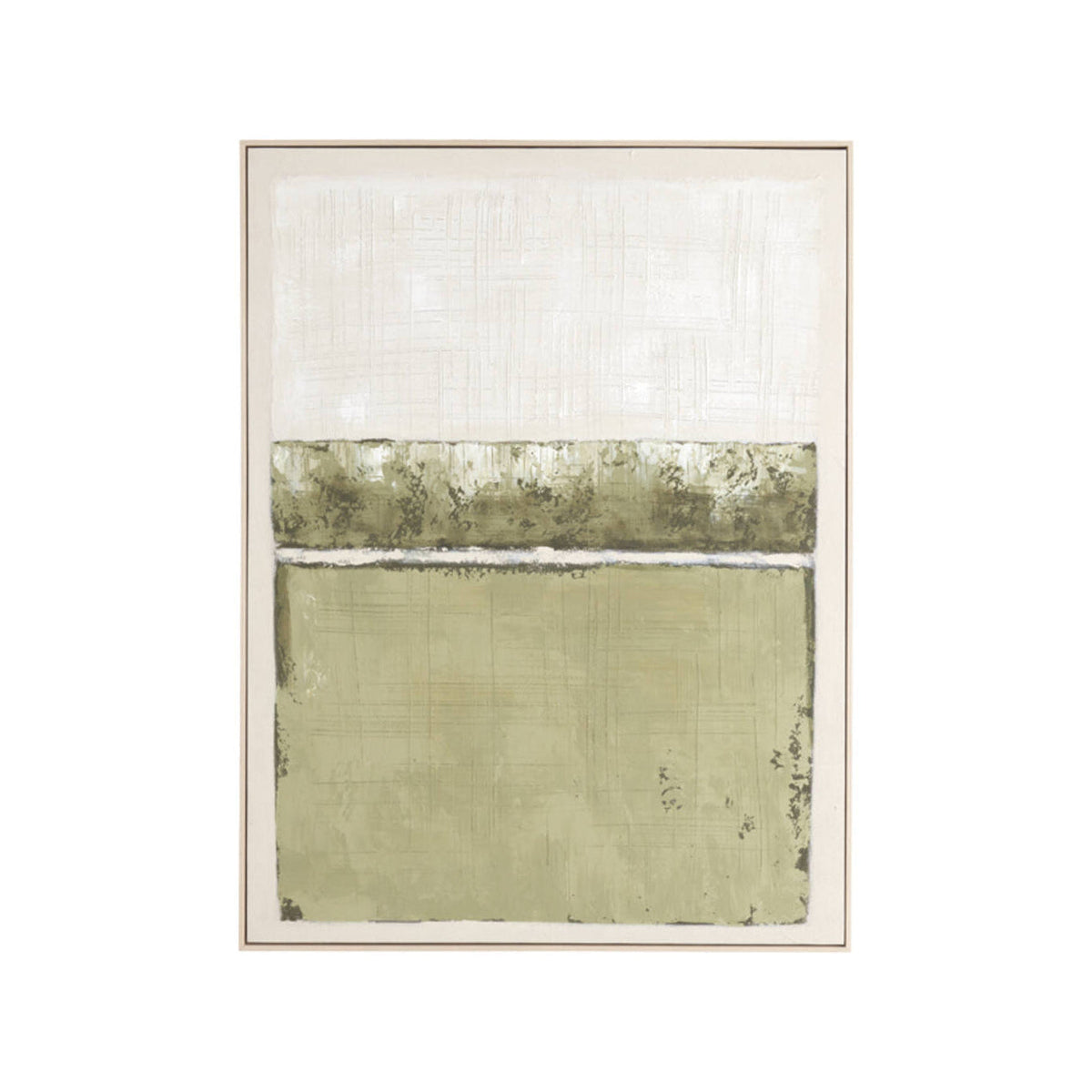 Mareya Olive Green & Cream Abstract Wall Art 120cm