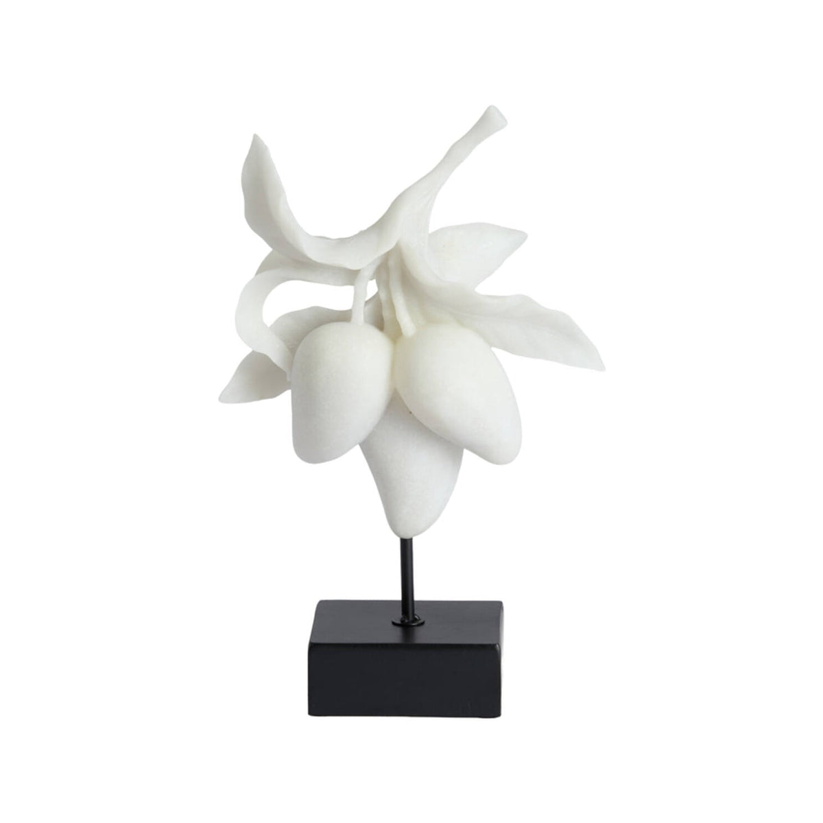 Mango Cream & Black Ornament on Stand 37cm