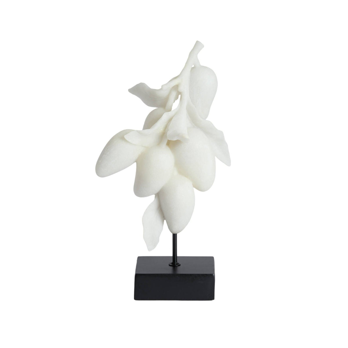 Mango Cream & Black Ornament on Stand 43.5cm