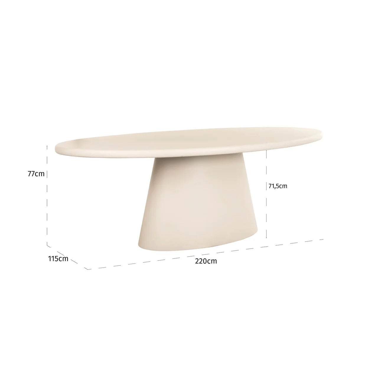 Richmond Interiors Clayton Beige Dining Table | 6-8 Seater