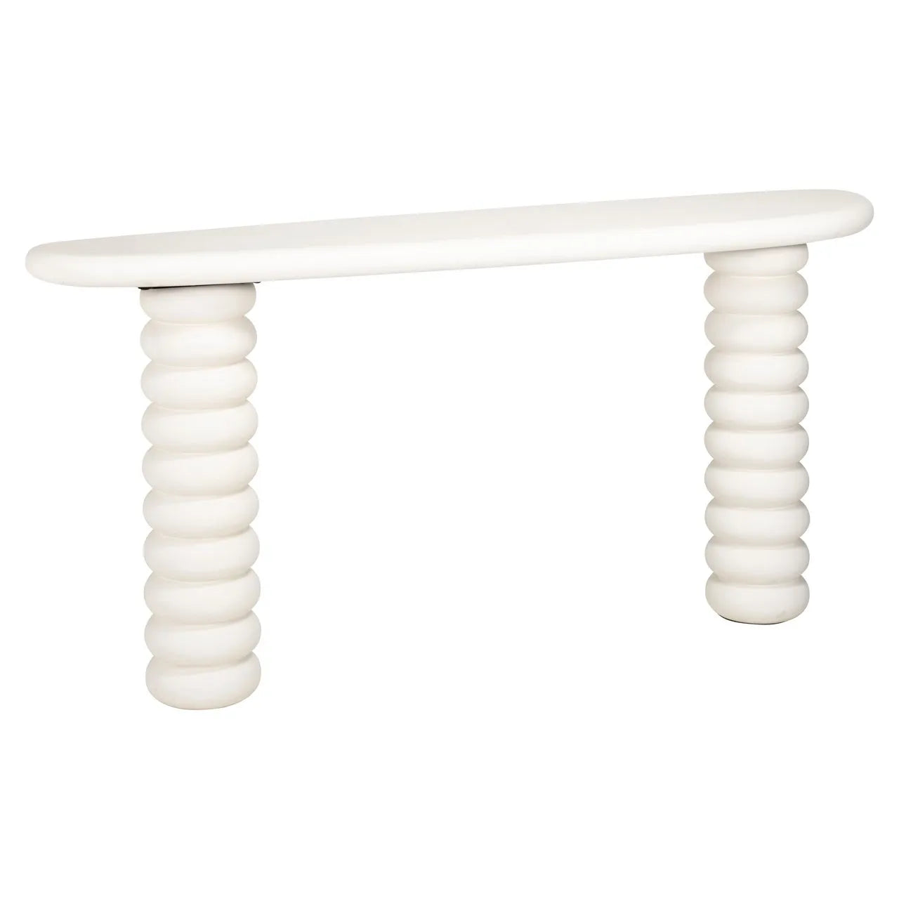 Richmond Interiors Bloomstone Soft Chalk White Console Table