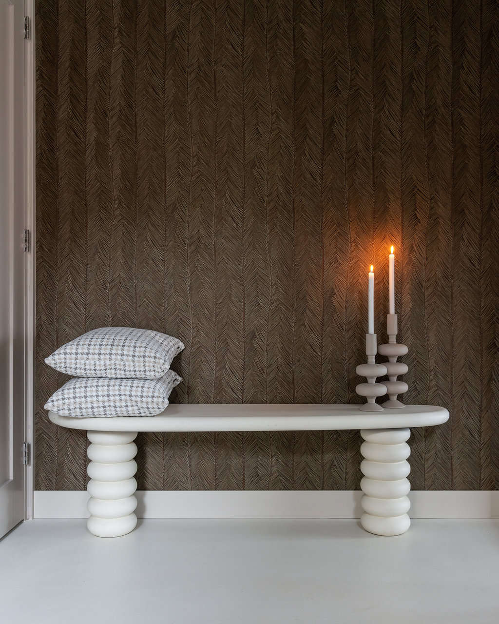 Richmond Interiors Bloomstone Soft Chalk White Bench