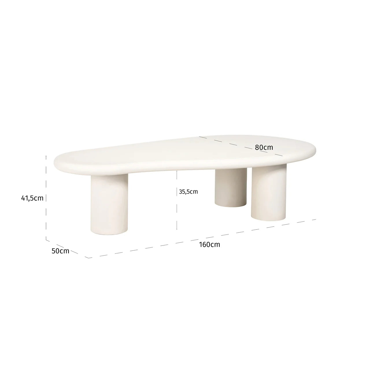 Richmond Interiors Bloomstone Soft Chalk White Abstract Coffee Table